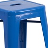 image:imageFlash Furniture Kai Commercial Grade 24 High Backless Black Metal IndoorOutdoor Counter Height Stool with Square SeatBlue