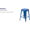 image:imageFlash Furniture Kai Commercial Grade 24 High Backless Black Metal IndoorOutdoor Counter Height Stool with Square SeatBlue