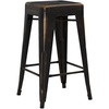 image:imageFlash Furniture Kai Commercial Grade 24 High Backless Black Metal IndoorOutdoor Counter Height Stool with Square SeatCopper