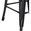 image:imageFlash Furniture Kai Commercial Grade 24 High Backless Black Metal IndoorOutdoor Counter Height Stool with Square SeatDistressed Black