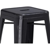 image:imageFlash Furniture Kai Commercial Grade 24 High Backless Black Metal IndoorOutdoor Counter Height Stool with Square SeatDistressed Black