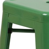 image:imageFlash Furniture Kai Commercial Grade 24 High Backless Black Metal IndoorOutdoor Counter Height Stool with Square SeatGreen