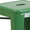 image:imageFlash Furniture Kai Commercial Grade 24 High Backless Black Metal IndoorOutdoor Counter Height Stool with Square SeatGreen