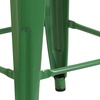 image:imageFlash Furniture Kai Commercial Grade 24 High Backless Black Metal IndoorOutdoor Counter Height Stool with Square SeatGreen