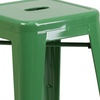 image:imageFlash Furniture Kai Commercial Grade 24 High Backless Black Metal IndoorOutdoor Counter Height Stool with Square SeatGreen