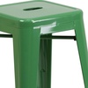 image:imageFlash Furniture Kai Commercial Grade 24 High Backless Black Metal IndoorOutdoor Counter Height Stool with Square SeatGreen
