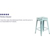 image:imageFlash Furniture Kai Commercial Grade 24 High Backless Black Metal IndoorOutdoor Counter Height Stool with Square SeatGreenblue