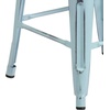 image:imageFlash Furniture Kai Commercial Grade 24 High Backless Black Metal IndoorOutdoor Counter Height Stool with Square SeatGreenblue