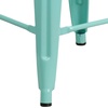 image:imageFlash Furniture Kai Commercial Grade 24 High Backless Black Metal IndoorOutdoor Counter Height Stool with Square SeatMint Green