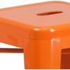 image:imageFlash Furniture Kai Commercial Grade 24 High Backless Black Metal IndoorOutdoor Counter Height Stool with Square SeatOrange