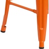 image:imageFlash Furniture Kai Commercial Grade 24 High Backless Black Metal IndoorOutdoor Counter Height Stool with Square SeatOrange