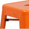 image:imageFlash Furniture Kai Commercial Grade 24 High Backless Black Metal IndoorOutdoor Counter Height Stool with Square SeatOrange