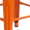image:imageFlash Furniture Kai Commercial Grade 24 High Backless Black Metal IndoorOutdoor Counter Height Stool with Square SeatOrange