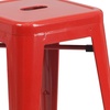 image:imageFlash Furniture Kai Commercial Grade 24 High Backless Black Metal IndoorOutdoor Counter Height Stool with Square SeatRed