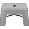 image:imageFlash Furniture Kai Commercial Grade 24 High Backless Black Metal IndoorOutdoor Counter Height Stool with Square SeatSilver