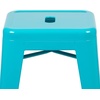 image:imageFlash Furniture Kai Commercial Grade 24 High Backless Black Metal IndoorOutdoor Counter Height Stool with Square SeatTeal