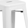 image:imageFlash Furniture Kai Commercial Grade 24 High Backless Black Metal IndoorOutdoor Counter Height Stool with Square SeatWhite