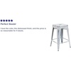 image:imageFlash Furniture Kai Commercial Grade 24 High Backless Black Metal IndoorOutdoor Counter Height Stool with Square SeatWhite