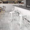 image:imageFlash Furniture Kai Commercial Grade 24 High Backless Black Metal IndoorOutdoor Counter Height Stool with Square SeatWhite
