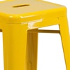 image:imageFlash Furniture Kai Commercial Grade 24 High Backless Black Metal IndoorOutdoor Counter Height Stool with Square SeatYellow