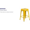 image:imageFlash Furniture Kai Commercial Grade 24 High Backless Black Metal IndoorOutdoor Counter Height Stool with Square SeatYellow