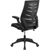 image:imageFlash Furniture Kale High Back Designer Black Mesh Executive Swivel Ergonomic Office Chair with Height Adjustable FlipUp ArmsBlack