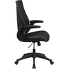 image:imageFlash Furniture Kale High Back Designer Black Mesh Executive Swivel Ergonomic Office Chair with Height Adjustable FlipUp ArmsBlack