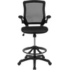 image:imageFlash Furniture Kale MidBack Swivel Office Chair with Adjustable Foot Ring Lumbar Support and Seat Height Ergonomic Mesh Executive Chair Black