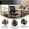 image:imageFlash Furniture Kale MidBack Swivel Office Chair with Adjustable Foot Ring Lumbar Support and Seat Height Ergonomic Mesh Executive Chair Black