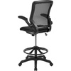 image:imageFlash Furniture Kale MidBack Swivel Office Chair with Adjustable Foot Ring Lumbar Support and Seat Height Ergonomic Mesh Executive Chair Black