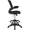 image:imageFlash Furniture Kale MidBack Swivel Office Chair with Adjustable Foot Ring Lumbar Support and Seat Height Ergonomic Mesh Executive Chair Black