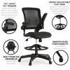 image:imageFlash Furniture Kale MidBack Swivel Office Chair with Adjustable Foot Ring Lumbar Support and Seat Height Ergonomic Mesh Executive Chair Black