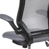 image:imageFlash Furniture Kale MidBack Swivel Office Chair with Height Adjustable Foot Ring and Lumbar Support Mesh Executive Chair with Armrests Dark Gray