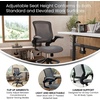 image:imageFlash Furniture Kale MidBack Swivel Office Chair with Height Adjustable Foot Ring and Lumbar Support Mesh Executive Chair with Armrests Dark Gray