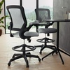 image:imageFlash Furniture Kale MidBack Swivel Office Chair with Height Adjustable Foot Ring and Lumbar Support Mesh Executive Chair with Armrests Dark Gray