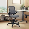 image:imageFlash Furniture Kale MidBack Swivel Office Chair with Height Adjustable Foot Ring and Lumbar Support Mesh Executive Chair with Armrests Dark Gray