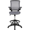 image:imageFlash Furniture Kale MidBack Swivel Office Chair with Height Adjustable Foot Ring and Lumbar Support Mesh Executive Chair with Armrests Dark Gray