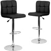 image:imageFlash Furniture Kathleen Contemporary Black Quilted Vinyl Adjustable Height Barstool with Chrome BaseBlack