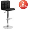image:imageFlash Furniture Kathleen Contemporary Black Quilted Vinyl Adjustable Height Barstool with Chrome BaseBlack