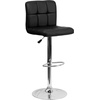 image:imageFlash Furniture Kathleen Contemporary Black Quilted Vinyl Adjustable Height Barstool with Chrome BaseBlack