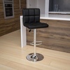 image:imageFlash Furniture Kathleen Contemporary Black Quilted Vinyl Adjustable Height Barstool with Chrome BaseBlack