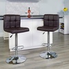 image:imageFlash Furniture Kathleen Contemporary Black Quilted Vinyl Adjustable Height Barstool with Chrome BaseBrown