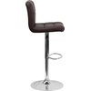 image:imageFlash Furniture Kathleen Contemporary Black Quilted Vinyl Adjustable Height Barstool with Chrome BaseBrown