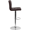 image:imageFlash Furniture Kathleen Contemporary Black Quilted Vinyl Adjustable Height Barstool with Chrome BaseBrown