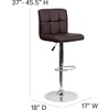 image:imageFlash Furniture Kathleen Contemporary Black Quilted Vinyl Adjustable Height Barstool with Chrome BaseBrown