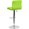 image:imageFlash Furniture Kathleen Contemporary Black Quilted Vinyl Adjustable Height Barstool with Chrome BaseGreen