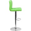 image:imageFlash Furniture Kathleen Contemporary Black Quilted Vinyl Adjustable Height Barstool with Chrome BaseGreen