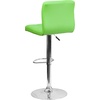image:imageFlash Furniture Kathleen Contemporary Black Quilted Vinyl Adjustable Height Barstool with Chrome BaseGreen
