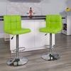 image:imageFlash Furniture Kathleen Contemporary Black Quilted Vinyl Adjustable Height Barstool with Chrome BaseGreen