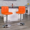 image:imageFlash Furniture Kathleen Contemporary Black Quilted Vinyl Adjustable Height Barstool with Chrome BaseOrange